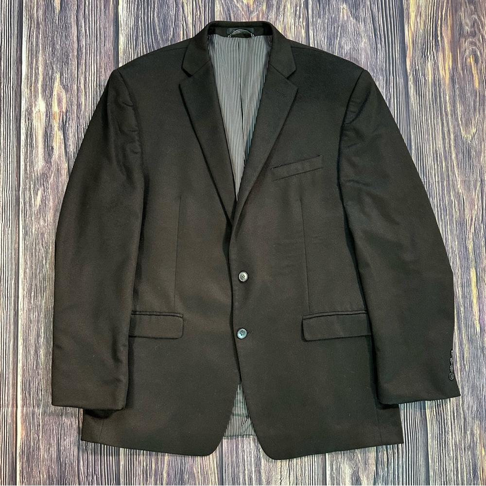 Men's CALVIN KLEIN 100% Cashmere SPORT COAT BLAZER SUIT JACKET Double Vent Brown
